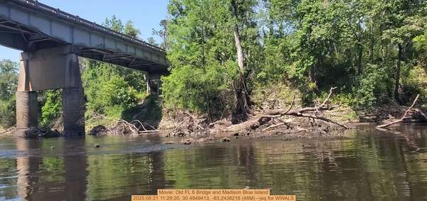 [Movie: Old FL 6 Bridge and Madison Blue Island, 2025:06:21 11:29:20, 30.4849413, -83.2438216 (48M) --jsq for WWALS]