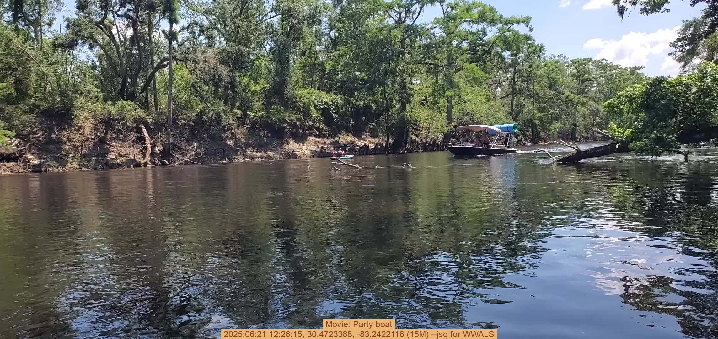 Movie: Party boat, 2025:06:21 12:28:15, 30.4723388, -83.2422116 (15M) --jsq for WWALS