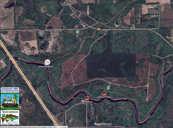 [Map: Swift Creek Florida Trail --SRWT]