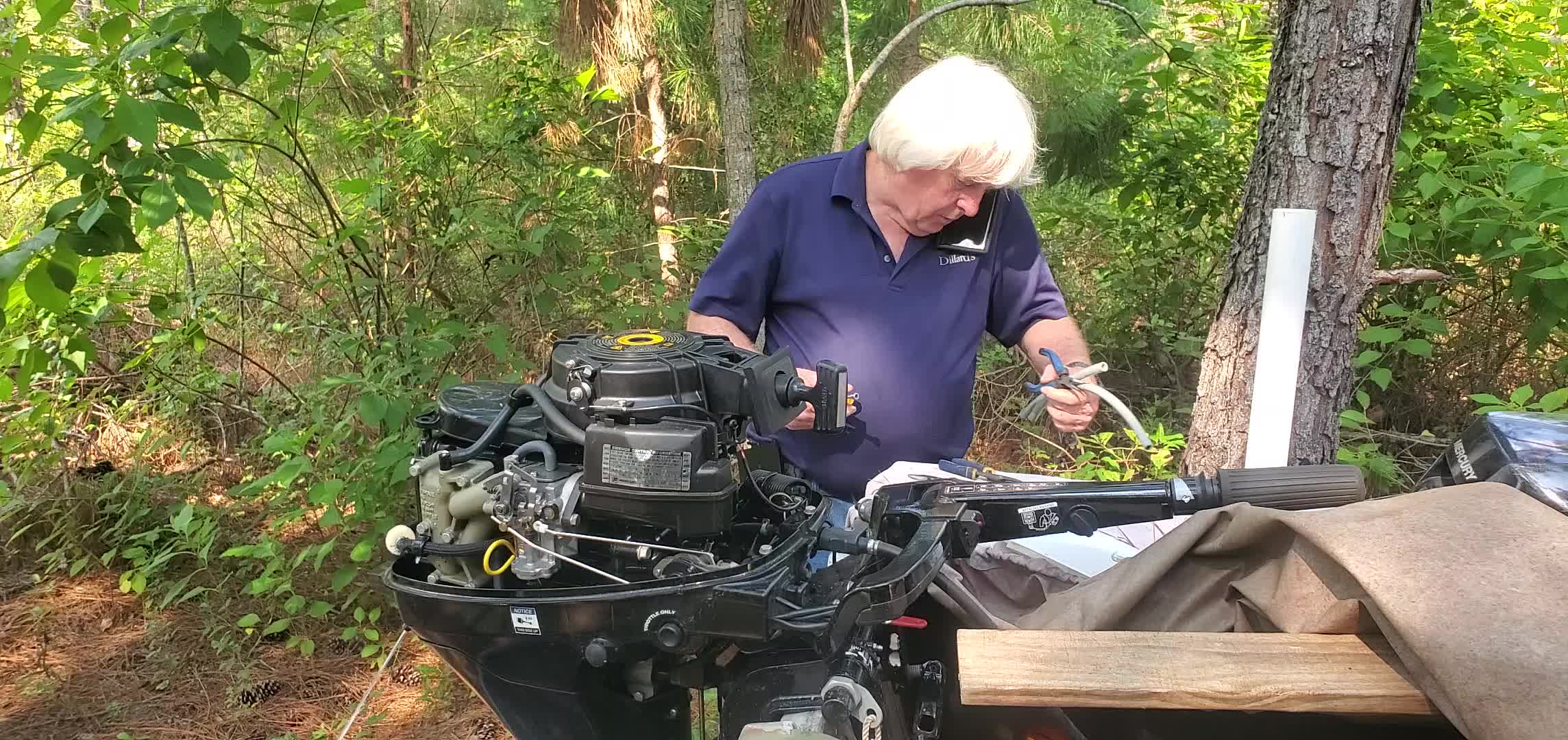Movie: Phil Hubbard working on the fuel pump (4.3M)