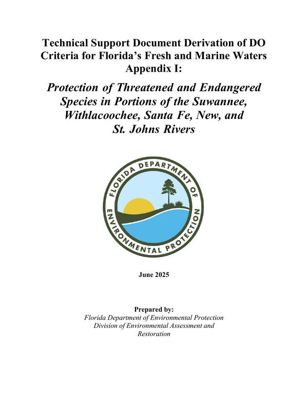 [Protection of Threatened and Endangered Species in Portions of the Suwannee, Withlacoochee, Santa Fe, New, and St. Johns Rivers]