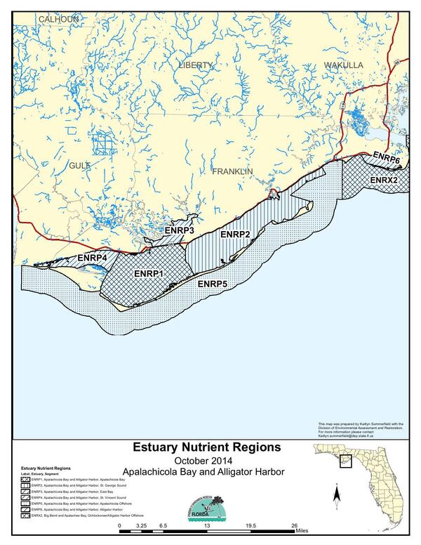 [Estuary Nutrient Regions, October 2014, Apalachicola Bay and Alligator Harbor]