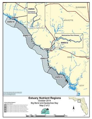 [Estuary Nutrient Regions, October 2014, Big Bend and Apalachee Bay, Map 2 of 2]