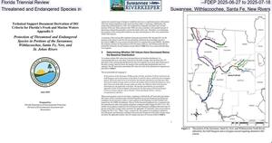 [Florida Triennial Review --FDEP 2025-06-27 to 2025-07-18, Threatened and Endangered Species in Suwannee, Withlacoochee, Santa Fe, New Rivers]