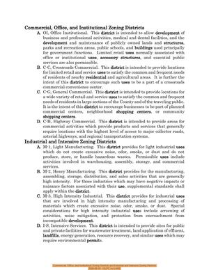 [Commercial, Office, and Institutional Zoning Districts and Industrial and Intensive Zoning Districts, 2026-06-30 --GLPC via LAKE]