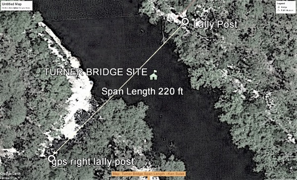 [Map: Turner Bridge Span Length --Ken Sulak]