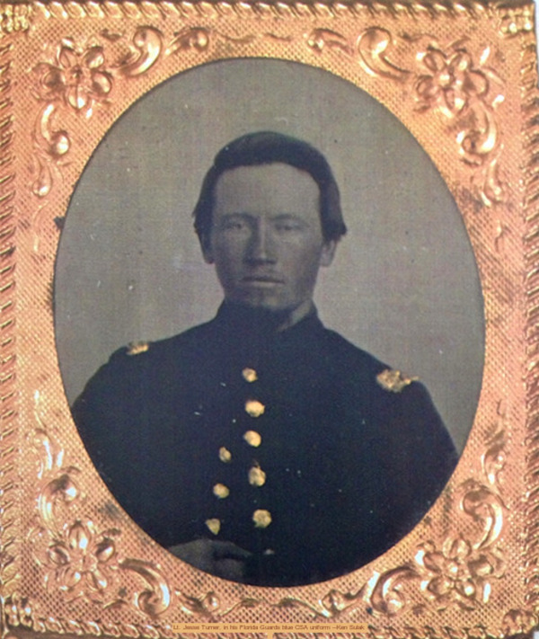 Lt. Jesse Turner, in his Florida Guards blue CSA uniform --Ken Sulak