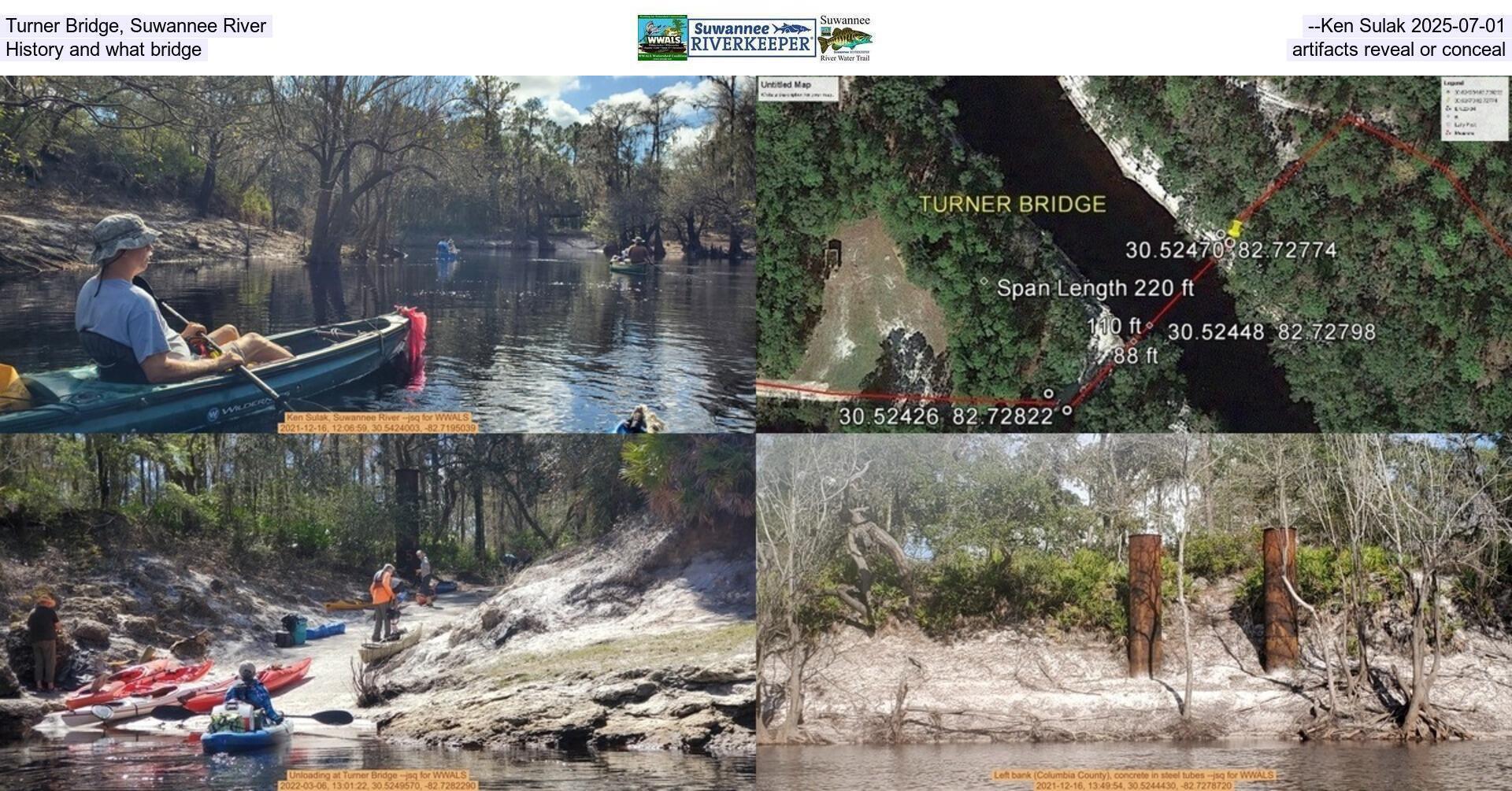 [Turner Bridge, Suwannee River --Ken Sulak 2025-07-01, History and what bridge artifacts reveal or conceal]