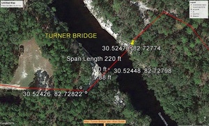 [Map: Turner Bridge site --Ken Sulak]