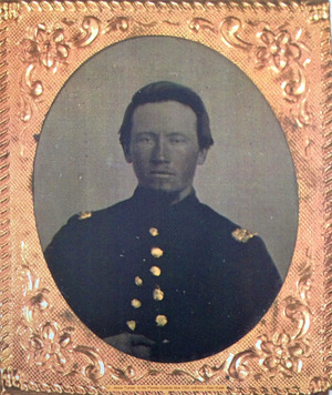 [Lt. Jesse Turner, in his Florida Guards blue CSA uniform --Ken Sulak]