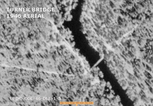 [Map: Turner Bridge 1946 Aerial --Ken Sulak]