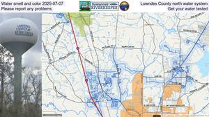 [Water smell and color 2025-07-07, Lowndes County north water system, Please report any problems, Get your water tested]