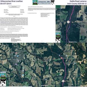 [Willacoochee River overflow, Satilla Road variance, BV-077-25-01, Irwin County 2025-06-12]