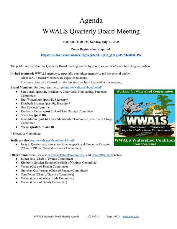 [2025-07-13--wwals-quarterly-board-meeting-agenda-no-reports-0001]