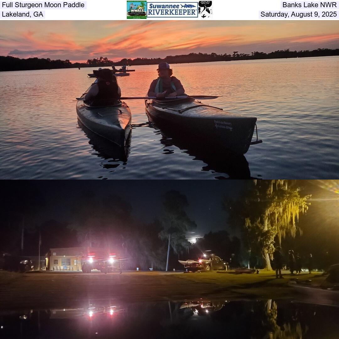 Full Sturgeon Moon Paddle, Banks Lake NWR, Lakeland, GA, Saturday, August 9, 2025