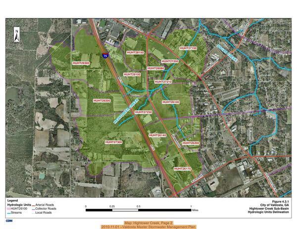Map: Hightower Creek, Page 2, 2010-11-01 --Valdosta Master Stormwater Management Plan