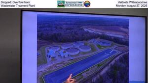 [Stopped: Overflow from Valdosta Withlacoochee Wastewater Treament Plant, Monday, August 27, 2025]