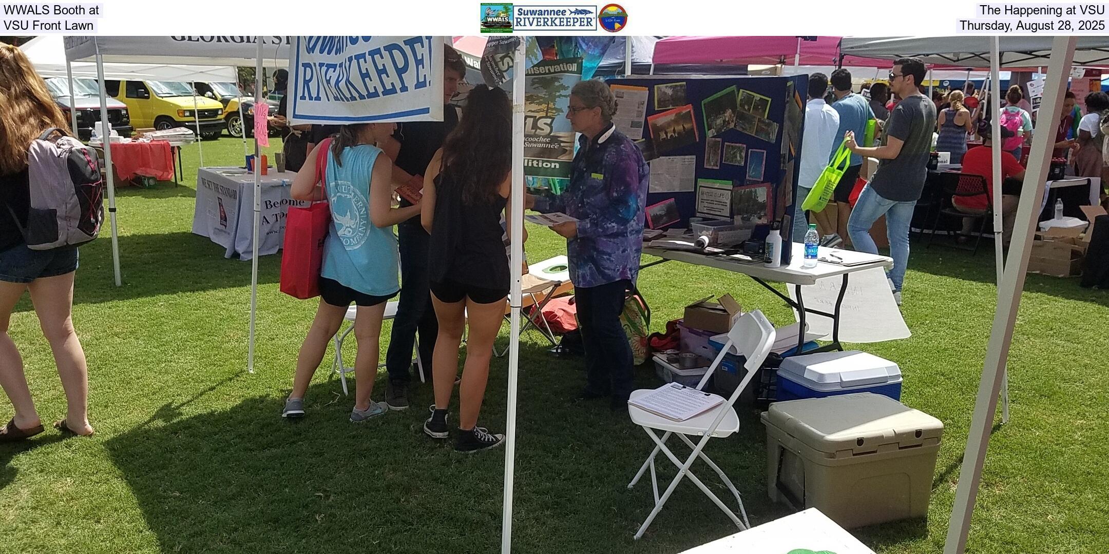WWALS Booth at The Happening at VSU, VSU Front Lawn, Thursday, August 28, 2025