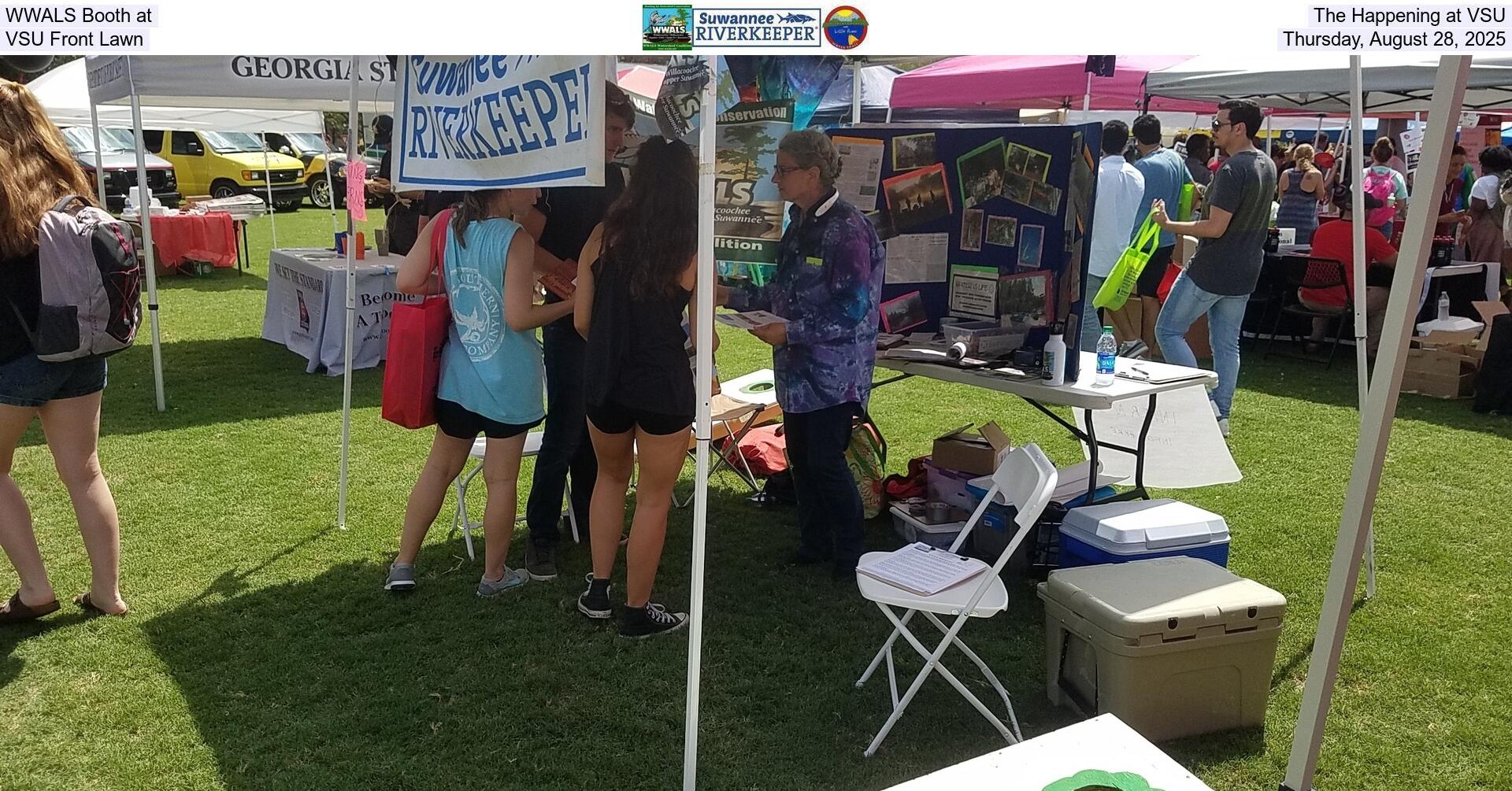 [WWALS Booth at The Happening at VSU, VSU Front Lawn, Thursday, August 28, 2025]
