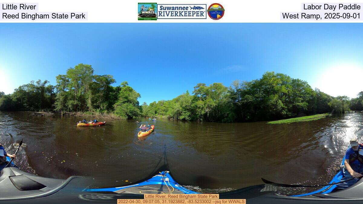 Little River, Labor Day Paddle, Reed Bingham State Park, West Ramp, 2025-09-01