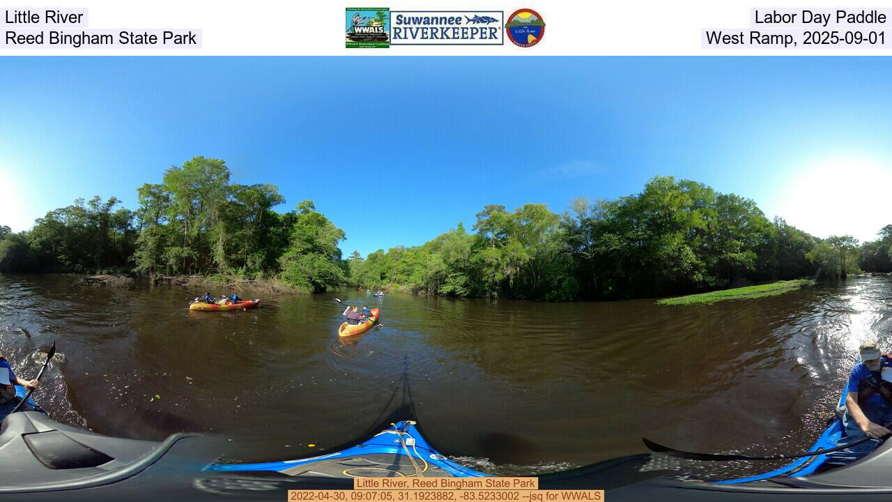 Little River, Labor Day Paddle, Reed Bingham State Park, West Ramp, 2025-09-01