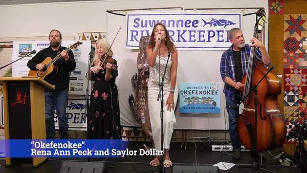 [Movie: Rena Ann Peck, Atlanta, GA, Okefenokee, backed by Saylor Dollar]