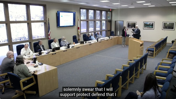 [Oath of office by Virginia Johns 2025-09-09 at 10:30 in SRWMD video]