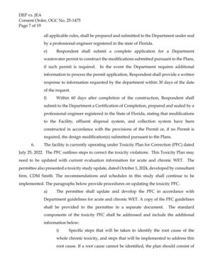 [The facility is currently operating under Toxicity Plan for Correction (PFC) dated July 25, 2022. The PFC outlines steps to correct the toxicity violations. This Toxicity Plan may need to be updated....]