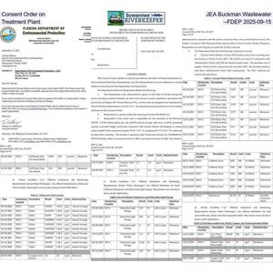 [Consent Order on JEA Buckman Wastewater Treatment Plant --FDEP 2025-09-15]