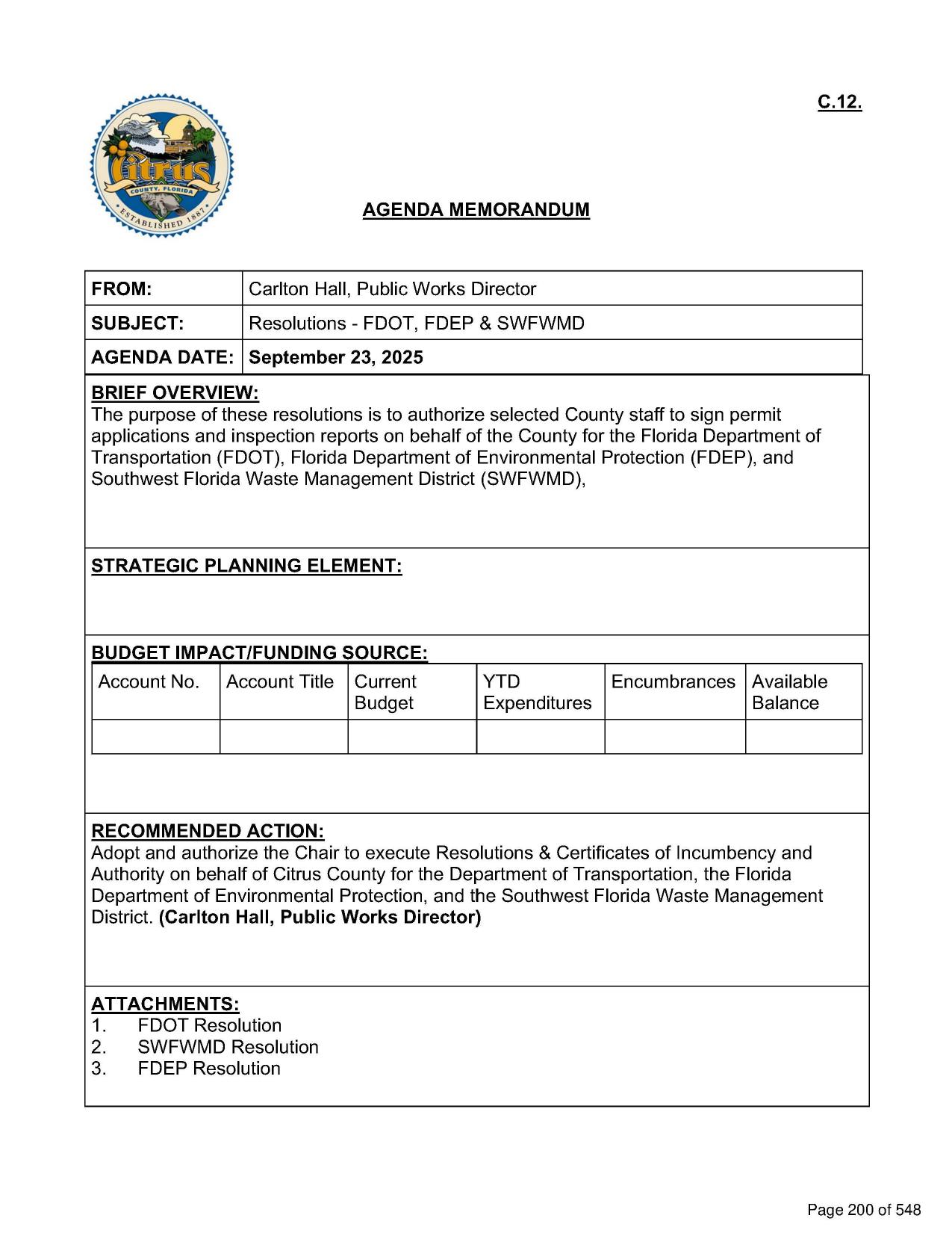 Brief Overview and Recommended Action