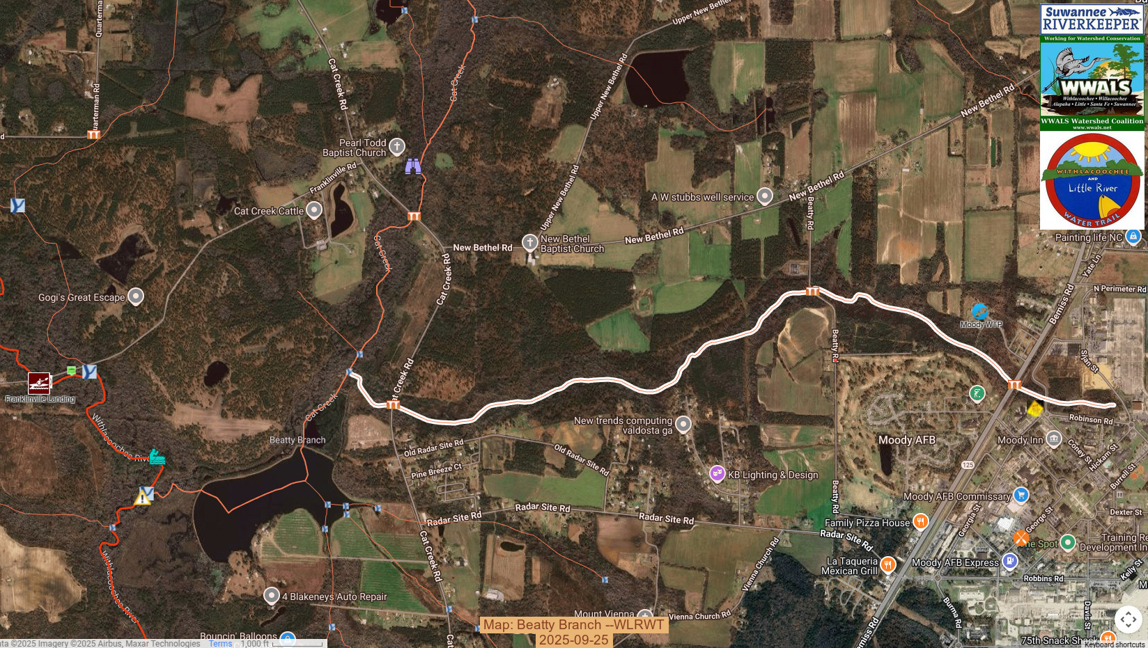 Map: Beatty Branch --WLRWT 2025-09-25