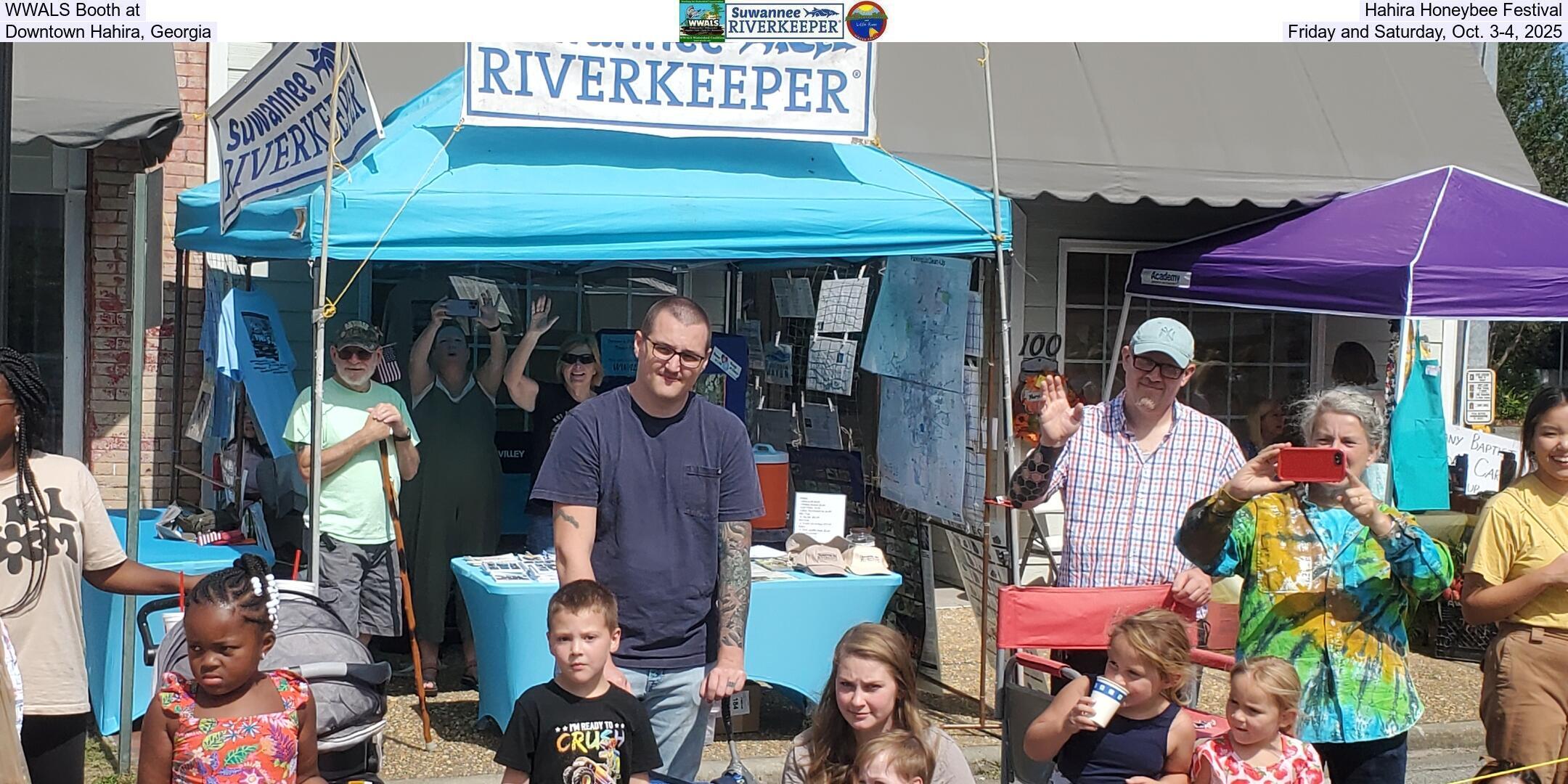 WWALS Booth at Hahira Honeybee Festival, Downtown Hahira, Georgia, Friday and Saturday, Oct. 3-4, 2025