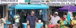 [WWALS Booth at Hahira Honeybee Festival, Downtown Hahira, Georgia, Friday and Saturday, Oct. 3-4, 2025]