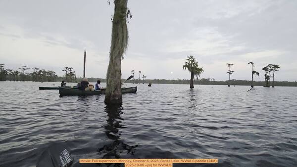 Movie: Full supermoon, Monday, October 6, 2025, Banks Lake, WWALS paddle (24M), 2025-10-06 --jsq for WWALS