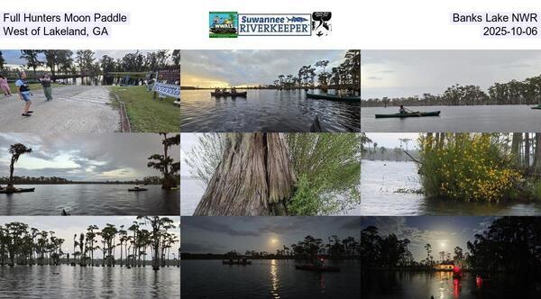 Full Hunters Moon Paddle, Banks Lake NWR, West of Lakeland, GA, 2025-10-06