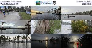 [Full Hunters Moon Paddle, Banks Lake NWR, West of Lakeland, GA, 2025-10-06]