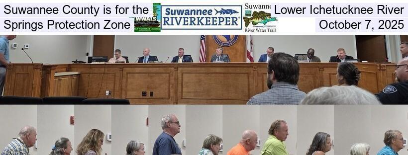 Suwannee County is for the Lower Ichetucknee River Springs Protection Zone, October 7, 2025