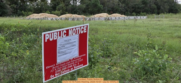 [Context, Public Notice for 2025-10-16 Public Hearing, 2025-10-07 --jsq for WWALS]