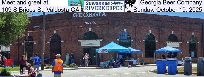 Meet and greet at Georgia Beer Company, 109 S Briggs St, Valdosta GA, Sunday, October 19, 2025