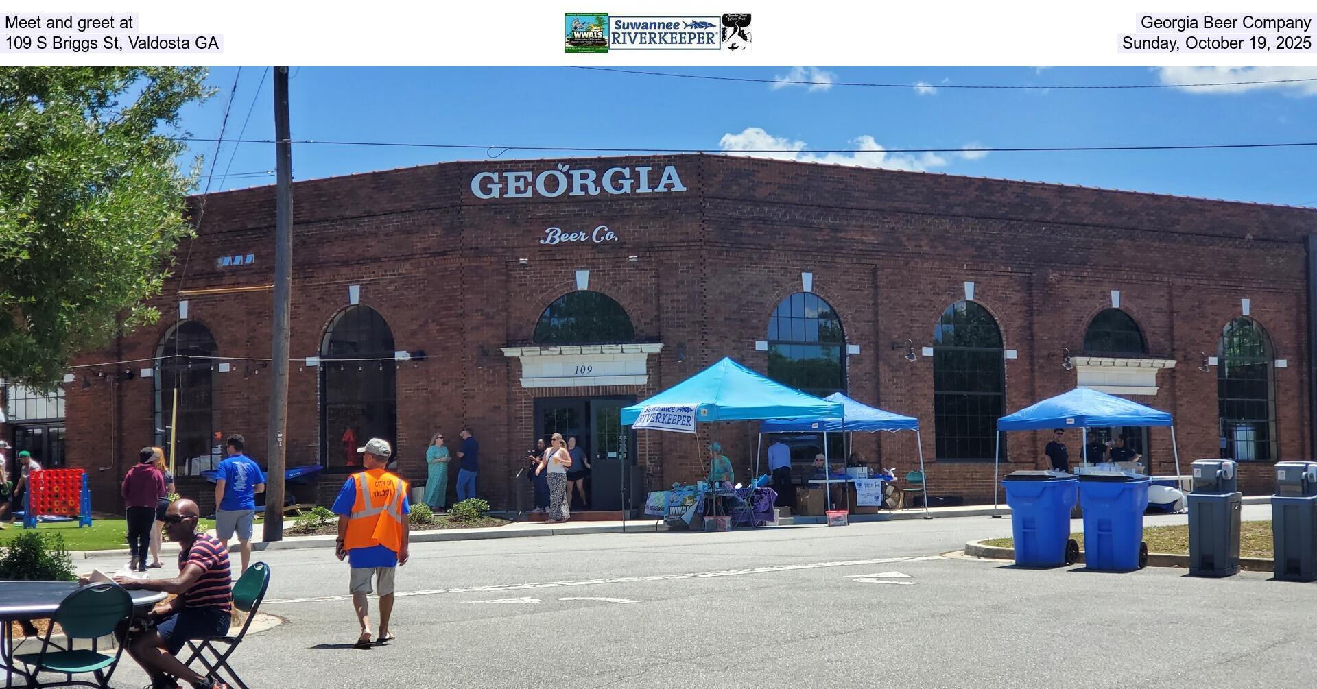 [Meet and greet at Georgia Beer Company, 109 S Briggs St, Valdosta GA, Sunday, October 19, 2025]