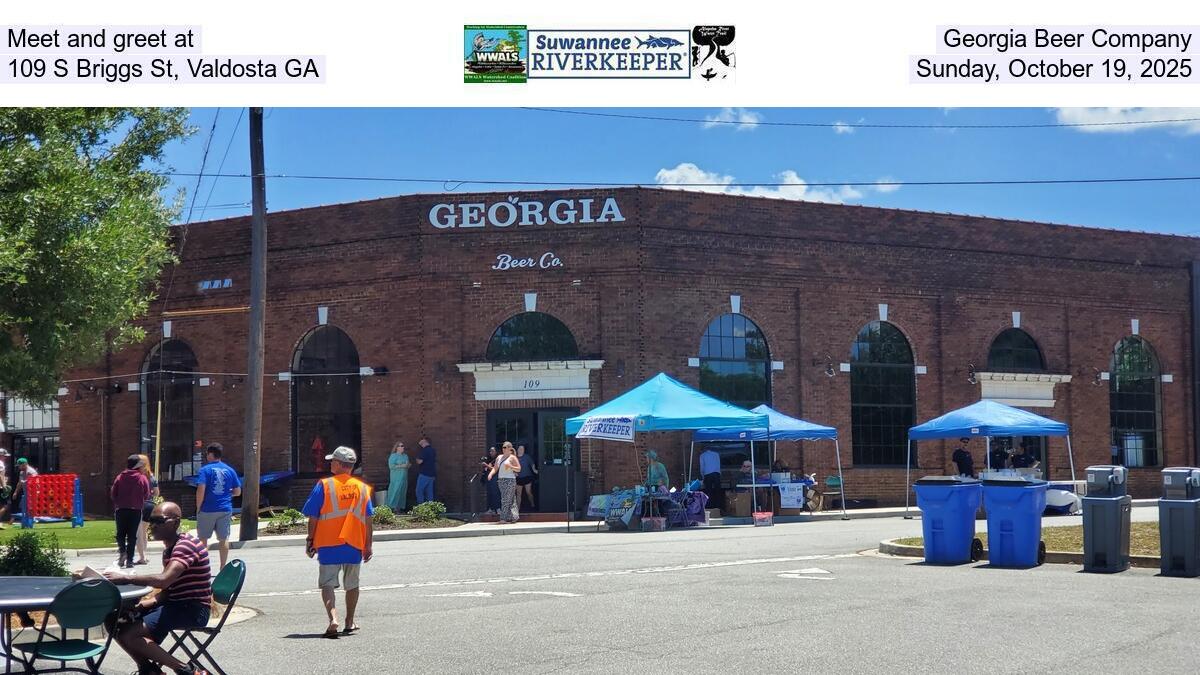 Meet and greet at Georgia Beer Company, 109 S Briggs St, Valdosta GA, Sunday, October 19, 2025