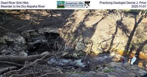 [Dead River Sink Hike, Practicing Geologist Dennis J. Price, Meander to the Dry Alapaha River, 2025-11-01]