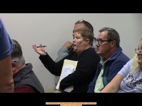 A: South Auction. Russ brought the plat --Zoning Coord. Teresa Willis