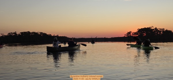 Byzantine mulberry colored sunset, 2025-11-05 --jsq for WWALS