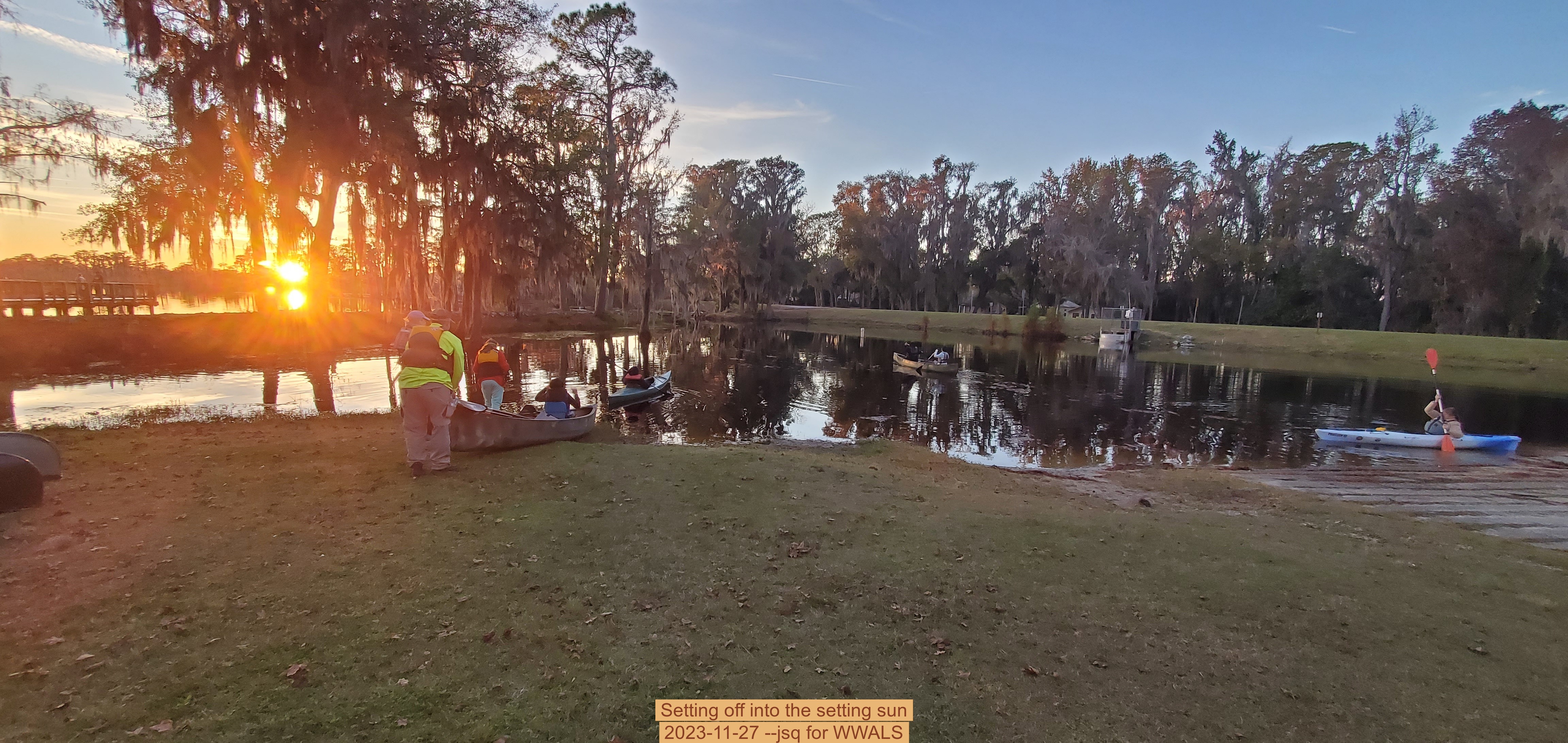 Setting off into the setting sun, 2023-11-27 --jsq for WWALS