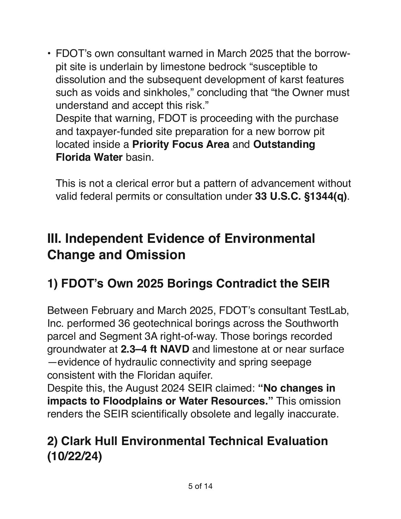 III. Independent Evidence of Environmental Change and Omission