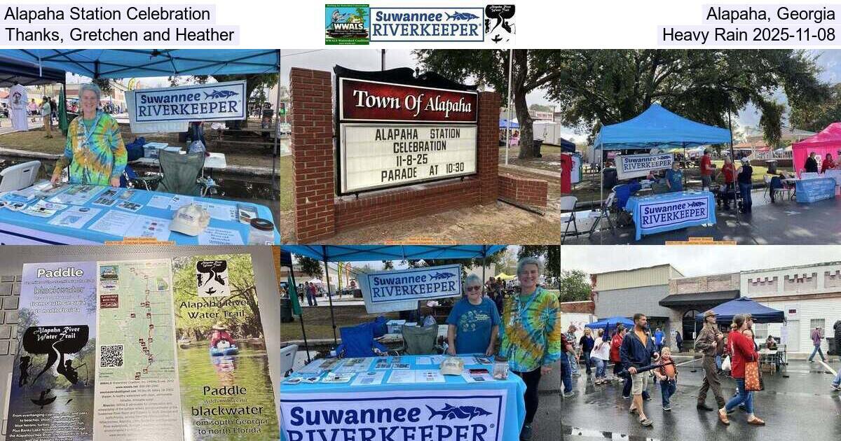 Alapaha Station Celebration, Alapaha, Georgia, Thanks, Gretchen and Heather, Heavy Rain 2025-11-08