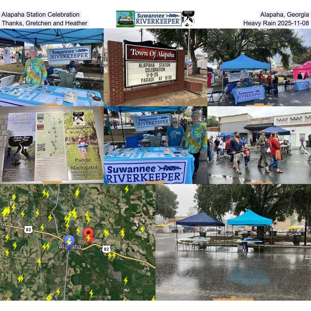 Alapaha Station Celebration, Alapaha, Georgia, Thanks, Gretchen and Heather, Heavy Rain 2025-11-08