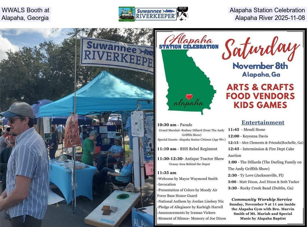 WWALS Booth at Alapaha Station Celebration, Alapaha, Georgia, Alapaha River 2025-11-08