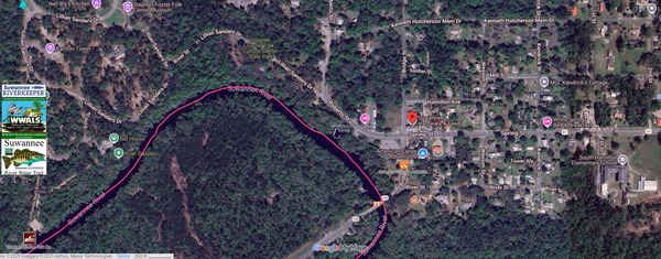 [Map: Suwannee Hardware White Springs FL --SRWT]